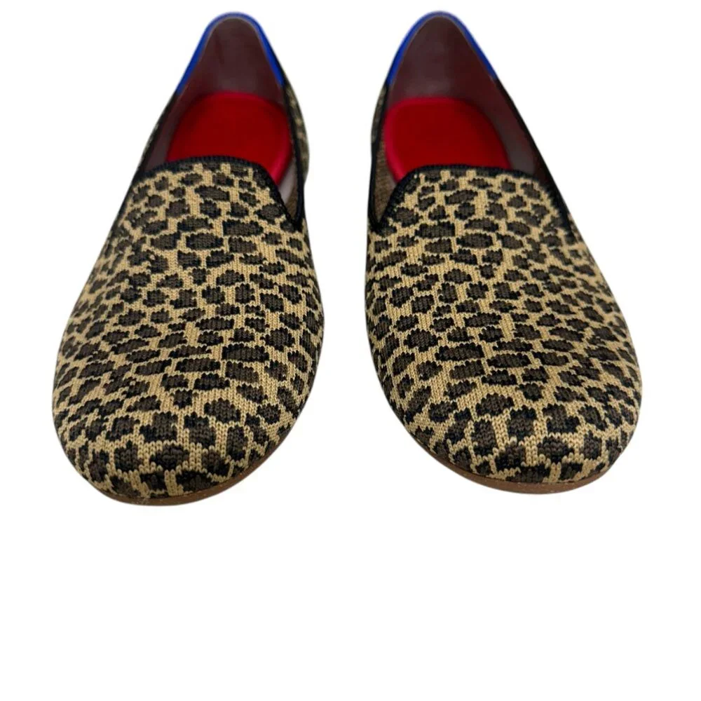 Rothy's The Loafer Little Cat Leopard Animal Print Ballet Flats women's size 9.5 - Picture 3 of 9